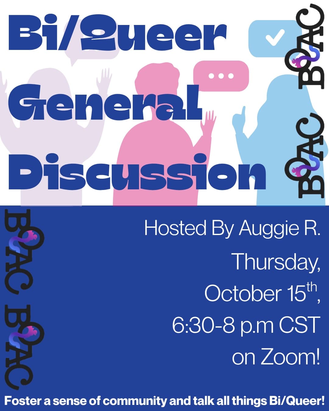 Flyer for Bi Discussion Group